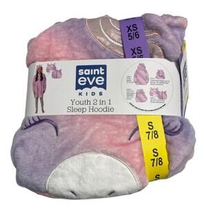 Unicorn Kids 2 in 1 Sleep Hoodie Blanket Ultra Soft Cozy XS 56 78 New